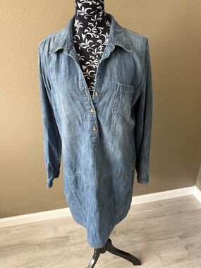 GAP Denim Long Sleeve Denim Dress